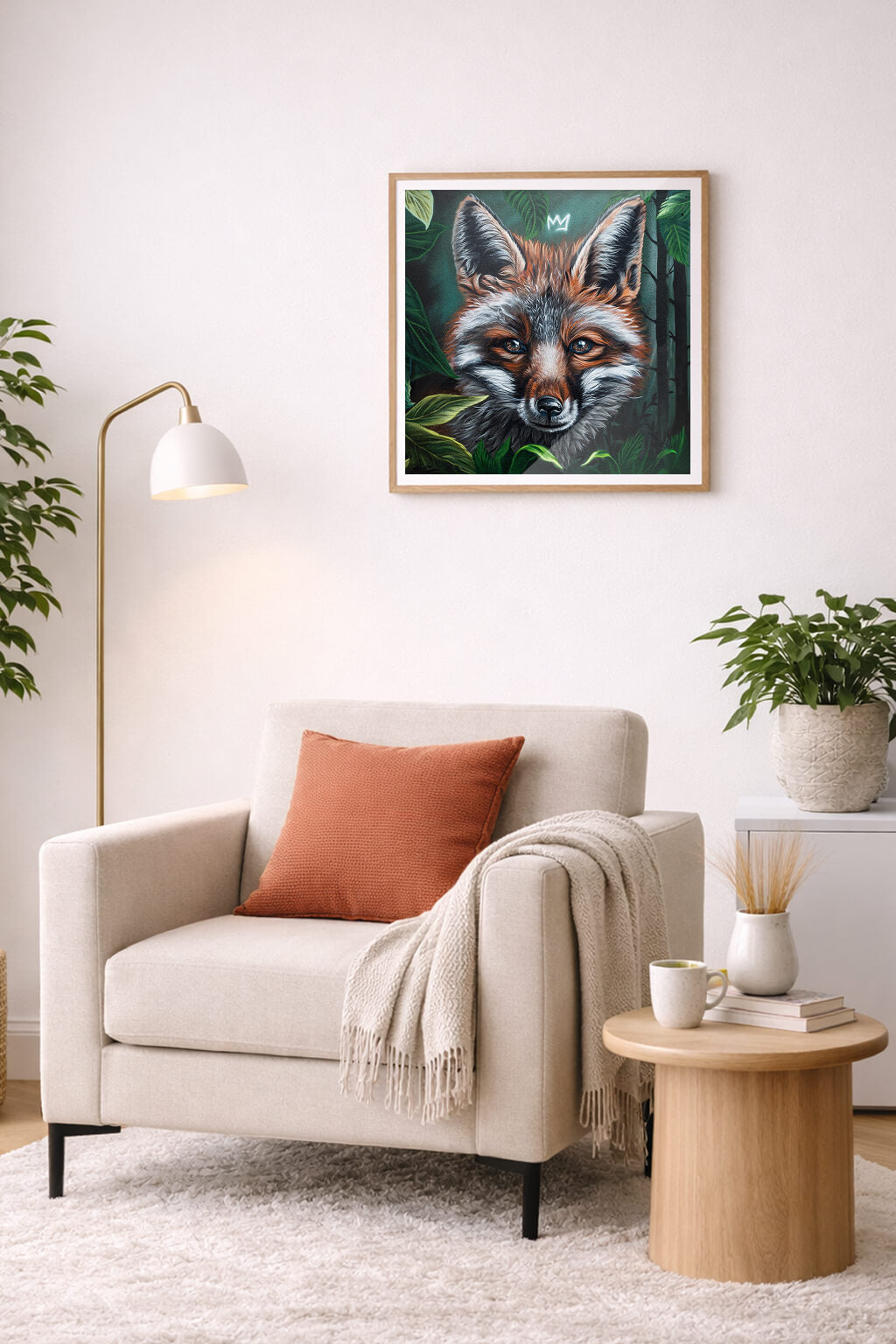 Graffiti Wandbild im Wohnzimmer als moderne Deko